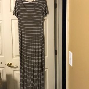 Calvin Klein striped maxi dress